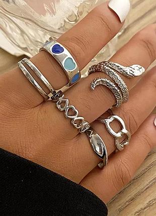 Набор колец 6 шт эффектные кольца