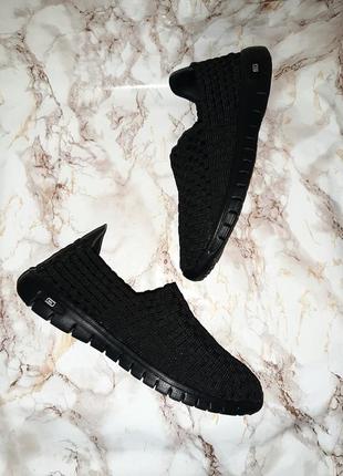 Чорні текстильні кросівки memory foam5 фото
