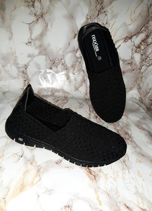 Чорні текстильні кросівки memory foam4 фото