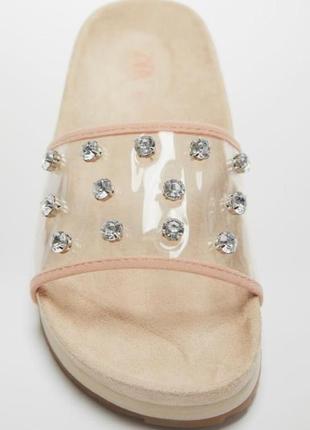 Шлепки с  камнями zara 2021
