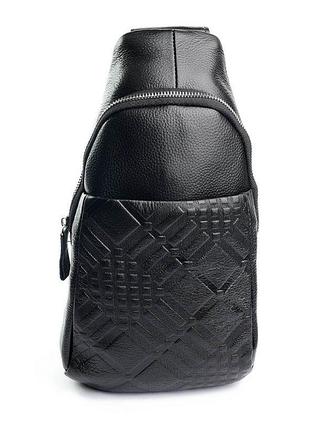 Мужская кожаная сумка бананка чоловіча шкіряна сумочка