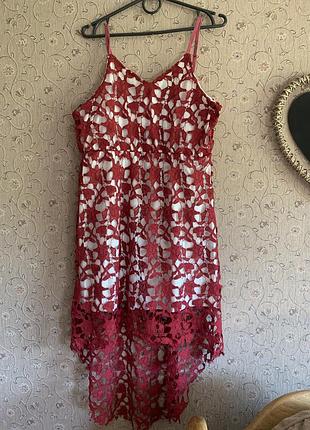 Плаття із батисту з укороченим передом