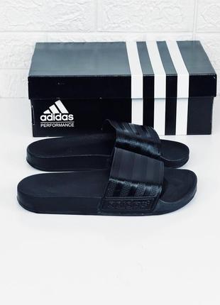 Шльопанці чоловічі літні чорні adidas black шльопанці адідас