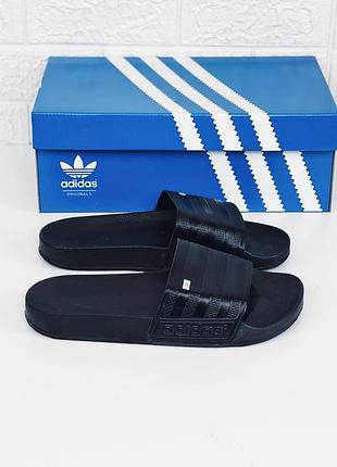 Шлёпанцы мужские чёрные адидас adidas adilette шлёпки лето