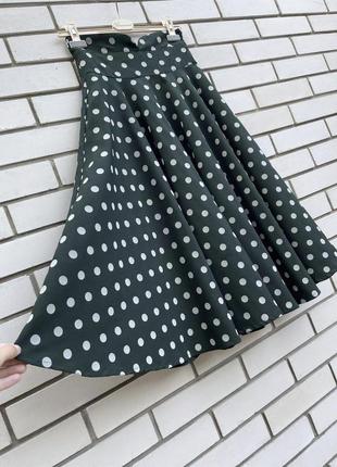 Винтаж,юбка в горошек с карманами в ретро стиле3 фото