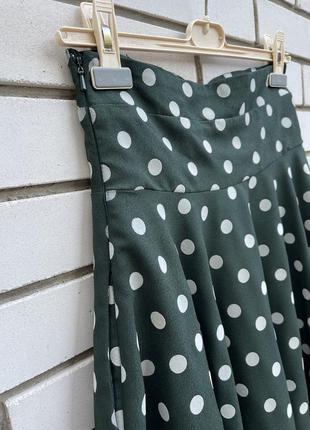 Винтаж,юбка в горошек с карманами в ретро стиле8 фото