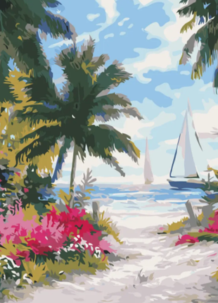 Картина по номерам "тропики" 40*50см