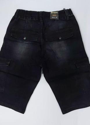 Шорты мужские джинсовые с накладными карманами2 фото