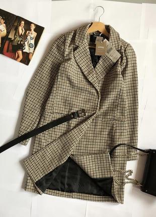 Новое обалденное пальто в гусиную лапку sinsay3 фото