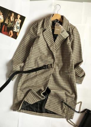 Новое обалденное пальто в гусиную лапку sinsay2 фото
