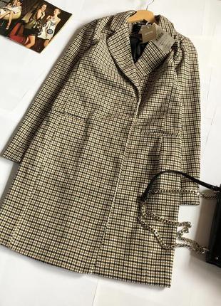 Новое обалденное пальто в гусиную лапку sinsay5 фото