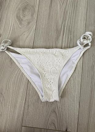 Плавки низ от купальника трусы купальник трусики прошва белые на завязках