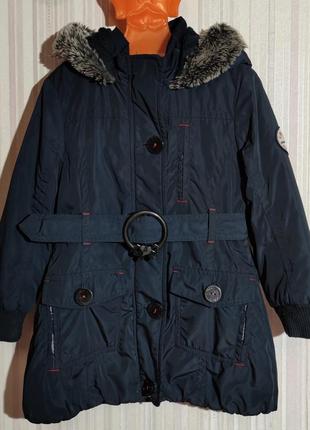 Темно-синяя куртка пальто enjoy р. 1101 фото