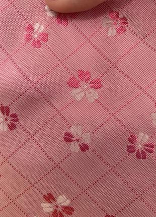 Шёлковый розовый галстук в цветочный принт kenzo homme made in italy оригинал4 фото
