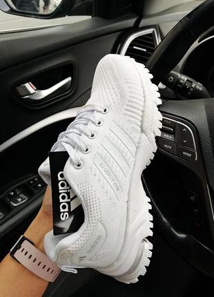 Кроссовки в стиле adidas marathon tn white1 фото