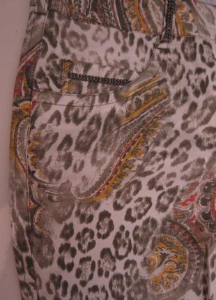 Эффектные хлопковые брюки индийские огурцы леопард master's австрия3 фото