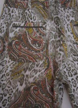 Эффектные хлопковые брюки индийские огурцы леопард master's австрия4 фото