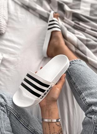 Жіночі шльопанці adidas slides white2 фото