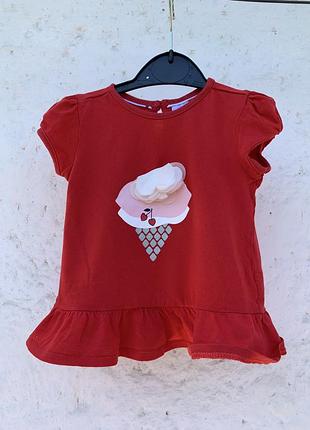 Футболка baby club на девочку 6-9 месяцев