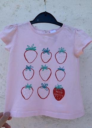 Новая футболка baby club на девочку 9-12 месяцев, 80 размер