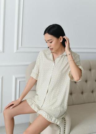 Костюм з шовку сорочка і шорти5 фото