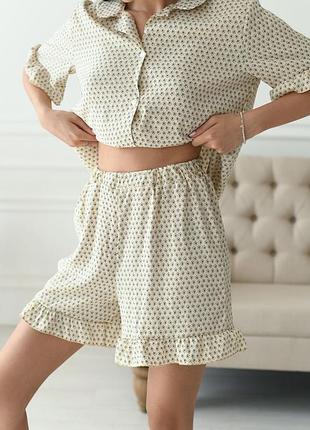 Костюм з шовку сорочка і шорти4 фото
