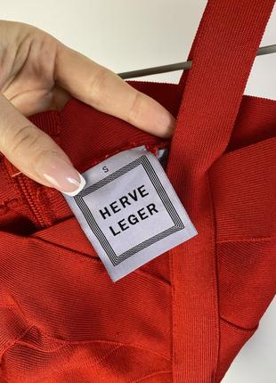 Herve leger красное платье5 фото