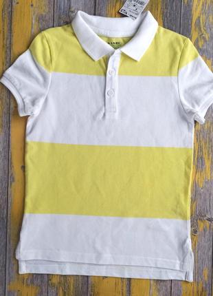 Смугаста футболка поло хлопчикові kiabi, (116 см)