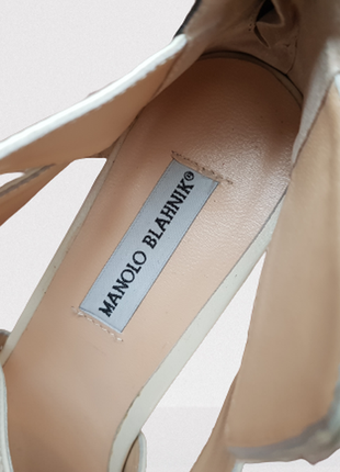 Роскошные кожаные босоножки manolo blahnik, оригинал6 фото