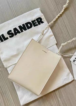 Кожаная сумка jil sander tangle