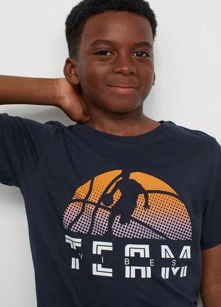 Бавовняна футболка h&m англія 134-152 см 8-12 років для хлопчика хлопця
