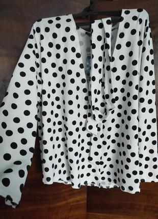 Супер эффектная актуальная блуза кофта кардиган на запах большой размер3 фото
