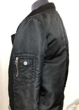 Куртка чорна бомбер 36/s2 фото