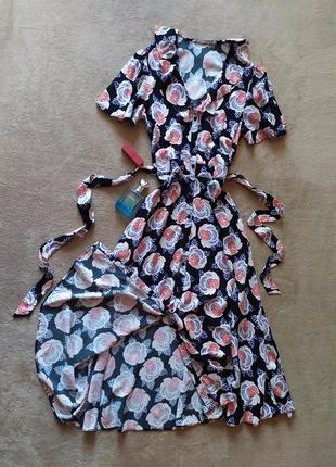 Шикарное длинное платье рубашка на пуговицах с поясом вискоза