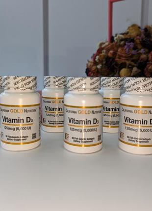 California gold nutrition, вітамін d3, 125 мкг (5000 мо), 90 капсул
