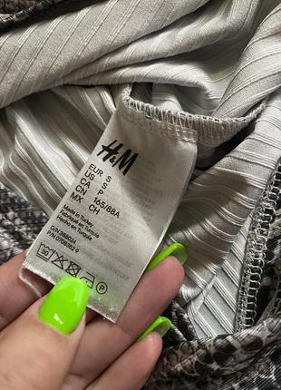 Боди с длинными рукавами, боди в змеиный принт, трендовое боди h&m9 фото