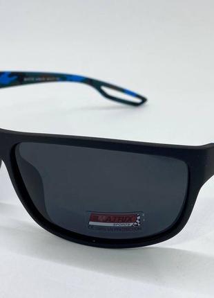Matrix спортивные солнцезащитные очки с поляризацией в матовой черной оправе