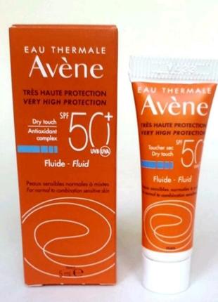 Avene fluid spf 50 солнцезащитныы флюид, эмульсия для чувствительной кожи1 фото