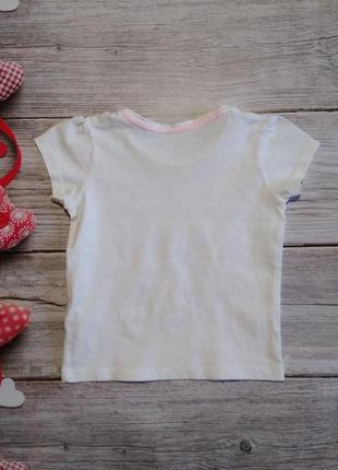 Летняя белая футболка primark фламинго мороженое на девочку 12-18 месяцев р.80-866 фото