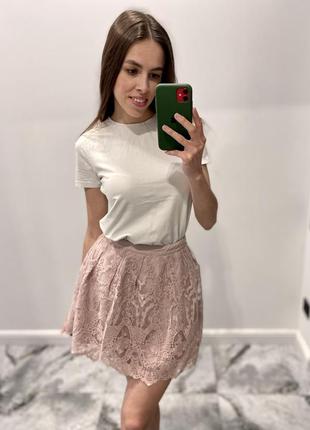 Розовая юбка сетевая юбка mohito