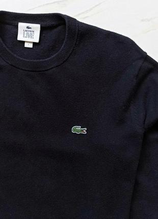 Пуловер lacoste live basic black men's pullover 3
