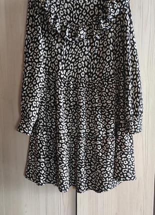 Ярусну міні сукня в леопардовий принт s9 фото