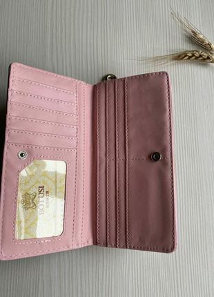 Жіночий гаманець-клатч на блискавці botusi еко-шкіра лавандовий2 фото
