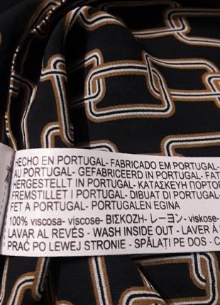 Брендовая 100% вискоза  стильная блуза  в ,, цепях ,, от massimo dutti  made in portugal6 фото