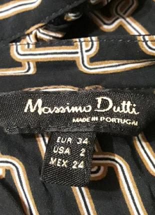 Брендовая 100% вискоза  стильная блуза  в ,, цепях ,, от massimo dutti  made in portugal4 фото