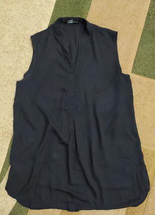 Черная рубашка блуза блузка не дорого купить безрукавка