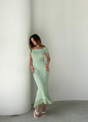 Неймовірна бавовняна сукня / вязаное платье