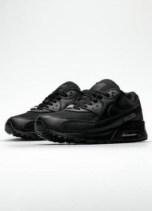 Мужские кроссовки nike air max 90 all black2 фото