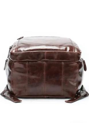 Рюкзак шкіряний коричневий унісекс4 фото