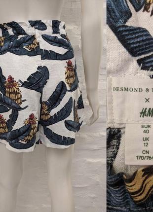 Desmond &amp; dempsey h&amp;m оригинальные шорты из льна и вискозы3 фото